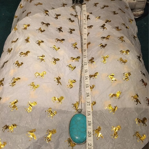 Long Turquoise Necklace set - Picture 6 of 6